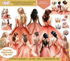 the princesses clipart graphics for commercial use