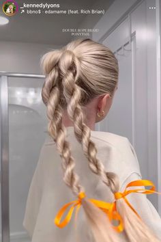 Hair For Softball, Hair Styles Hacks, Cute Hair Looks, Sporty Hair, Preppy Hair, Hair For Work, Bow Hairstyles