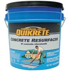 a bucket of concrete resurfacer