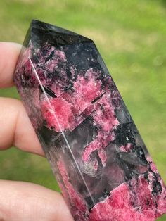 Rhodonite HQ Tower Pink Red Manganese AAA Grade Crystals - Etsy Rhodonite Crystal Aesthetic, Garnet And Rhodonite, Rhodonite Affirmation, Crystals Rhodonite, Rhodonite Necklace, Fancy Lights, Pretty Rocks, Natural Sunlight, Different Light