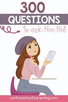 300 Questions To Ask Your Pen Pal - Easy recipes, printables, and fun games for kids Questions For Pen Pals, Questions To Ask Your Penpal, Pen Pal Questions For Adults, Questions For Penpals, Pen Pal Questions, Penpal Questions, Recipes Printables, List Of Questions To Ask, Ice Breaker Questions