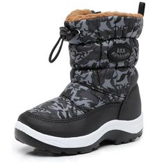 Kids Boys Girls Snow Boots Side Zipper Water Resistant Warm Winter Boots (Toddler/Little Kid) Size: 8 Toddler.  Color: Black.  Gender: male. Girls Winter Boots, Warm Winter Boots, Girls Snow Boots, Kids Snow Boots, Warm Snow Boots, Boys Boots, Winter Snow Boots, Toddler Shoes, Winter Snow