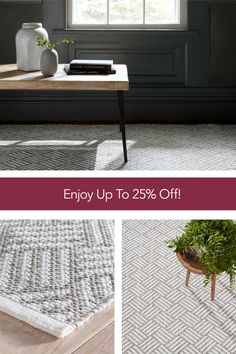 the rug is up to 25 % off