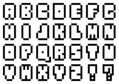 some type of font that looks like it is made out of pixels