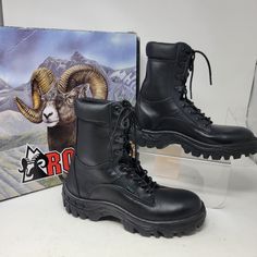 Brand New And No Flaws Mens Size 8 Heavy Duty Boots, Rocky Boots, Army Style, Uniqlo Bags, Army Fashion, Hunting Boots, Outdoor Boots, Swim Shoes, Duck Boots