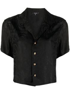 Versace Blouse, Versace Top, Chanel Top, Womens Black Shorts, Versace Shirt, Versace Outfit, Cropped Shirt, Pajama Shirt, Pajama Top