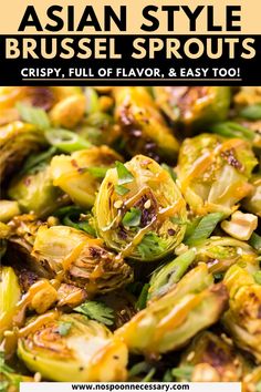 Try this uniquely delicious and easy way to elevate roasted brussel sprouts! With the ideal balance of crispy edges, tender interiors, fresh herbs, and a umami-rich peanut sauce, this irresistible Asian Brussels Sprouts recipe blends sweet and savory flavors for a dish that's oh-so-satisfying!