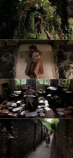 several different scenes from the same film