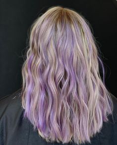 25 Purple Highlights Trending in 2022 to Show Your Colorist Dimension Balayage, Purple Highlights Blonde Hair, Lavender Grey Hair, Highlights Purple, Purple Brown Hair, Purple Hair Highlights, Dark Purple Hair