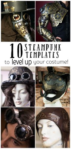 Steampunk Items Ideas, Steampunk Mask Diy, Steampunk Halloween Costumes Diy, Diy Steam Punk Costume, Easy Steampunk Costume, Steampunk Tailor, Steampunk Costumes Women, Steampunk Costume Diy, Steampunk Outfit Ideas