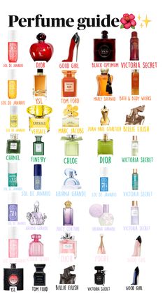 𓆩⭐️𓆪 Perfume Guide, Pretty Perfume Bottles, Perfect Skin Care Routine