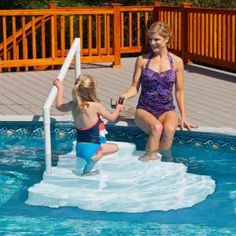 Blue Wave White Wedding Cake Above Ground Pool Step with Liner Pad NE110WH at The Home Depot - Mobile Steps For Above Ground Pool, Wedding Cake Pool Steps, Pool Stairs, Above Ground Pool Ladders, Patio Plan, Above Ground Pool Steps, Pool Cake, In Ground Pool, Pool Deck Plans