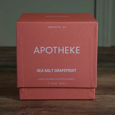 an open box of sea salt grapefruit on a wooden table