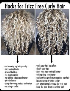 Frizz Free Curly Hair, Long Natural Curly Hair, Curly Hair Problems, Big Curly Hair, Healthy Hair Tips, Hair Problems