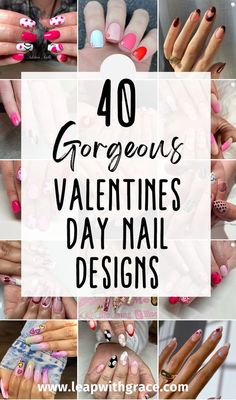 Manicure With Heart Design, Trendy Valentines Day Nails French Tip, Valentines Nail Tip Designs, Simple Pink Valentines Day Nails, Valentine’s Day Acrylic Nails Ideas, Nail Art Designs For Valentines Day, Cute Anniversary Nails, Pink And Gold Heart Nails, Hot Valentines Nails