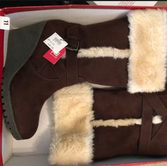 American Eagle Brown Nola Suede Boots Nwt Size 11 3 Inch Wedge Heel Brown Suede New With Tags Never Worn Winter Heel Boots, Winter Heels, Payless Shoes, Fur Shoes, Size 11 Heels, Fall Winter Outfits, Suede Boots, Brown Suede, Shoes Heels Boots