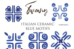 the italian ceramic blue mottles are designed in different shapes and sizes, with an artistic