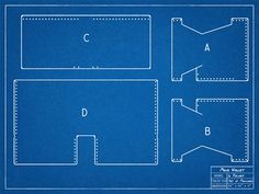 the blueprint drawing shows how to make a bed