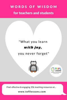 Free Posters for TEFL Teachers | ESL Resources | Teach English Online Teaching Jobs, Teacher Quotes Inspirational