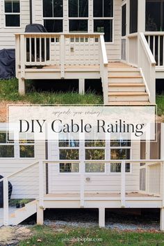 the diy cable railing is an easy way to build your own porch and deck