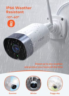 an advertisement for a security camera