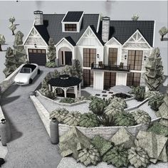 Modern Suburban House, Bloxburg Cottage, Bloxburg Beach House, Free House Design, House Decorating Ideas Apartments, Diy House Plans