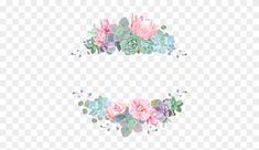 flowers and succulents are arranged in the shape of letters png, transparent background