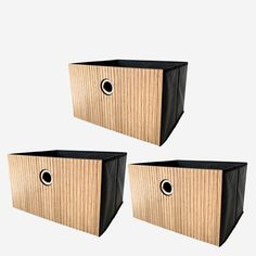 Box and basket for ikea kallax storage with dacorative wooden overlays - Artvoom Kallax Box, Kallax Storage, Kallax Insert, Door Baskets, Furniture Overlays, Baskets Storage, Bamboo Panels, Wall Planks, Ikea Kallax