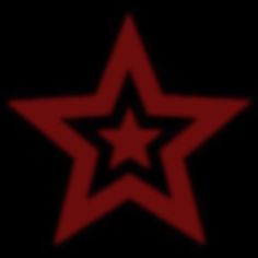 a red star on a black background