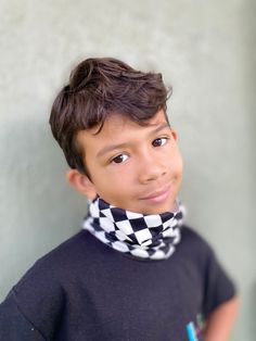 Your little boy or girl will look so cute and stylish in this checkered retro trendy tube scarf. The checkered print makes it perfect for any cars racing birthday theme party. These scarves are great as a gift or a photo prop for auto racing fans. These are 1 Layer Soft Stretchy Warm Non-Itchy Sensory friendly Scarf. Perfect for ASD Sensory kids. ♥ FABRIC: Retro Trendy Checkered black and white print. One Layer of soft stretch knit cotton,  ♥ SIZES: Fits most 3-10 yo kids.  Length 14 inch Width Sensory Kids, Checkered Black And White, Racing Birthday, Cars Racing, Toddler Pants, Sensory Friendly, Cool Outfit, Tube Scarf, Kids Scarf