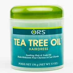 ORS Tea Tree Oil HairDress 156 g / 5.5 oz This product data sheet is originally written in English. ORS Tea Tree Oil Hair Dress   5.5 oz /156g Description “Tea Tree Oil is a non-greasy oil that naturally soothes the scalp and allows hair to thrive.  This soothing hair and scalp oil utilizes the benefits of Tea Tree Oil to ensure that the  scalp is healthy, thus creating the perfect environment for hair to thrive.”.   Features: Ø Other essential oils like coconut oil, castor oil and soybean oil w Tea Tree Oil Skin, Tea Tree Oil Hair, Benefits Of Tea, Castor Seed, Cocos Nucifera, Scalp Oil, Dry Skin Care, Tea Tree Essential Oil, Soybean Oil