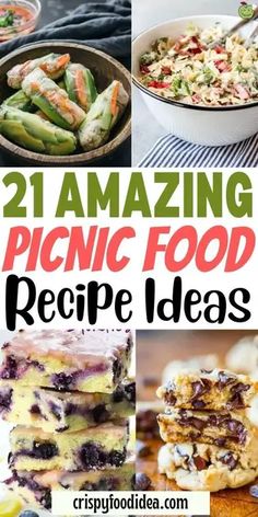 21 amazing picnic food recipe ideas that are easy to make and delicious for the whole family