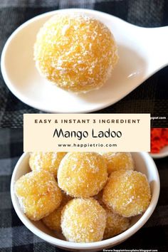 mango ladoo is an easy dessert made with just 3 ingredients