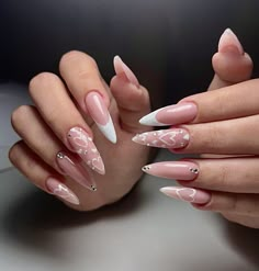 Coffin Nails Ombre, Anime Nails, Girly Acrylic Nails, Nails Manicure, Fire Nails, Nails Inspo, Dope Nails, Stiletto Nails, Nail Manicure