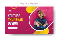 a woman is standing in front of a pink wall with the words, you're thumbnail design