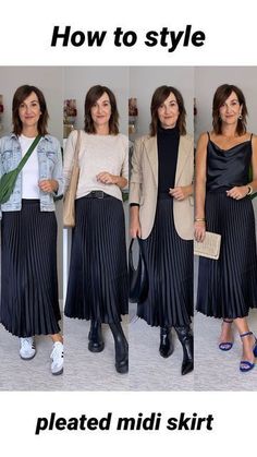 Pleated Midi Skirt Outfit, Rok Outfit, Pleated Skirt Outfit, Skirt Tulle, Pleated Skirts, Mode Casual, Style Mistakes