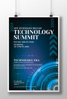 a poster with the words technology summit on it