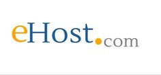 the ehost com logo is shown in blue and orange, on a white background