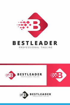 the logo for best leader is shown in red, white and blue with black letters