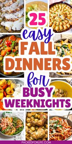 25 easy dinner ideas for busy weeknights