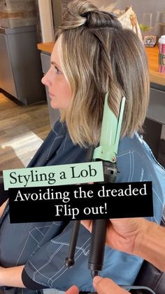 Styling A Lob, Lob Styling, Short Hair Waves, Hair Curling Tips, Bob Haircut With Bangs, Bob Haircut For Fine Hair, Lob Hairstyle, Lob Haircut