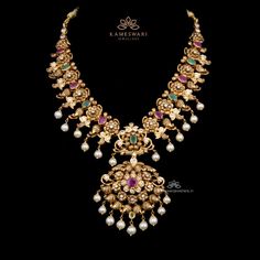 Pachi Ruby Emerald Jewellery - 22 KT yellow gold (34.234 gram) - NLH/299 Kameswari Jewellers