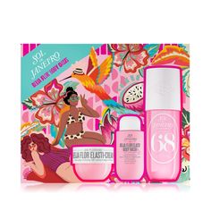 This three-piece set includes travel sizes of our Beija Flor™ Elasti-Cream and Beija Flor™ Skin-Renewing Body Wash, plus a full-size Cheirosa 68 Perfume Mist. - Beija Flor Body Oasis Body Wash - Sol de Janeiro Trending Beauty Products, Hygiene Basket, Sephora Items, 68 Perfume, Elasti Cream, Fragrance Finder, Perfume Mist, Cream Lip Stain, Van Cleef & Arpels