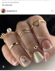 Manicure Nail Designs, Subtle Nails, Her Nails, Almond Acrylic Nails, Short Acrylic Nails Designs, Kandy, Hot Nails, Elegant Nails