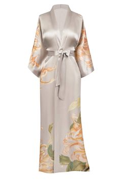 PRICES MAY VARY. QUALITY KIMONOS: Our kimono robes for women are made from 100% Washable Silk Robes. Easily machine washable with cold, gentle cycle, and hang dry with distinct patterns. They can be used as bridal robes, bathrobes, or bridesmaid gifts. Side slits at hem. ONE SIZE: Using only the best materials in the market, our 100% Washable Silk robes for women, bathrobes, and bridal robes are a sleek 16mm quality silk, 43” at chest and hip, 52” in length, fits most women as a bathrobe and per Long Silk Robe, Silk Robe Long, Silk Robes, Silk Dressing Gown, Robes For Women, Silk Kimono Robe, Beautiful Kimonos, Silk Robe, Long Kimono