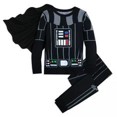 Darth Vader Costume PJ PALS for Kids – Star Wars | shopDisney Darth Vader Outfit, Darth Vader Costume, Costume Simple, Darth Vader Costumes, Dark Elements, Detachable Cape, Dark Vador, Screen Art, Star Wars Disney