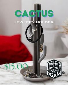 the jewelry holder is on display in this advertisement