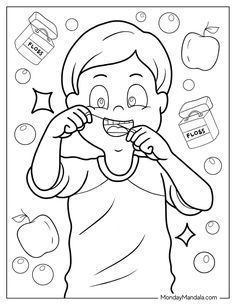 Dentist Worksheets, Tooth Picture Printable, Dentist Coloring Page, Dentist Tools Drawing