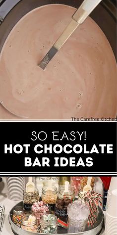 hot chocolate bar ideas with text overlay