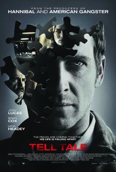 the poster for tell tale, which features two men with puzzle pieces on their head